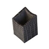 Protacini Castlerock Gray Italian Crocodile Leather Pencil Cup